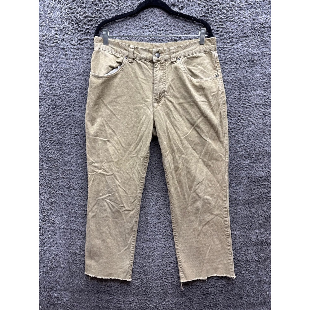Patagonia Organic Cotton Corduroy Mid Rise Straight Leg Jeans Khaki Mens Size 34